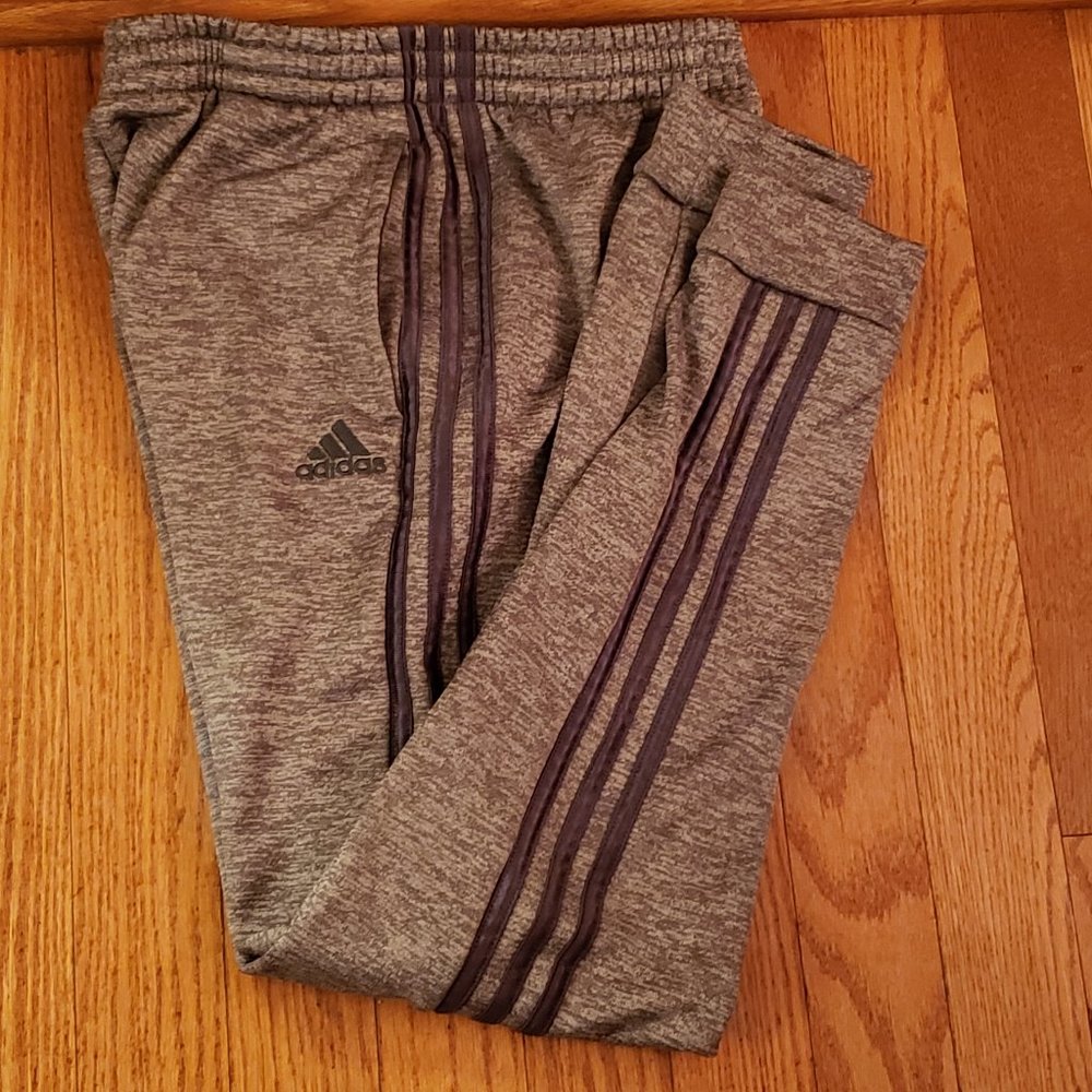 Adidas Boys Sweatpants Large 14/16 Gray